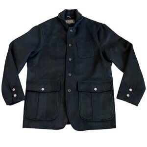 Pendleton Men’s Black Wool Chore Barn Coat Jacket Sz L Button Up Work Wear